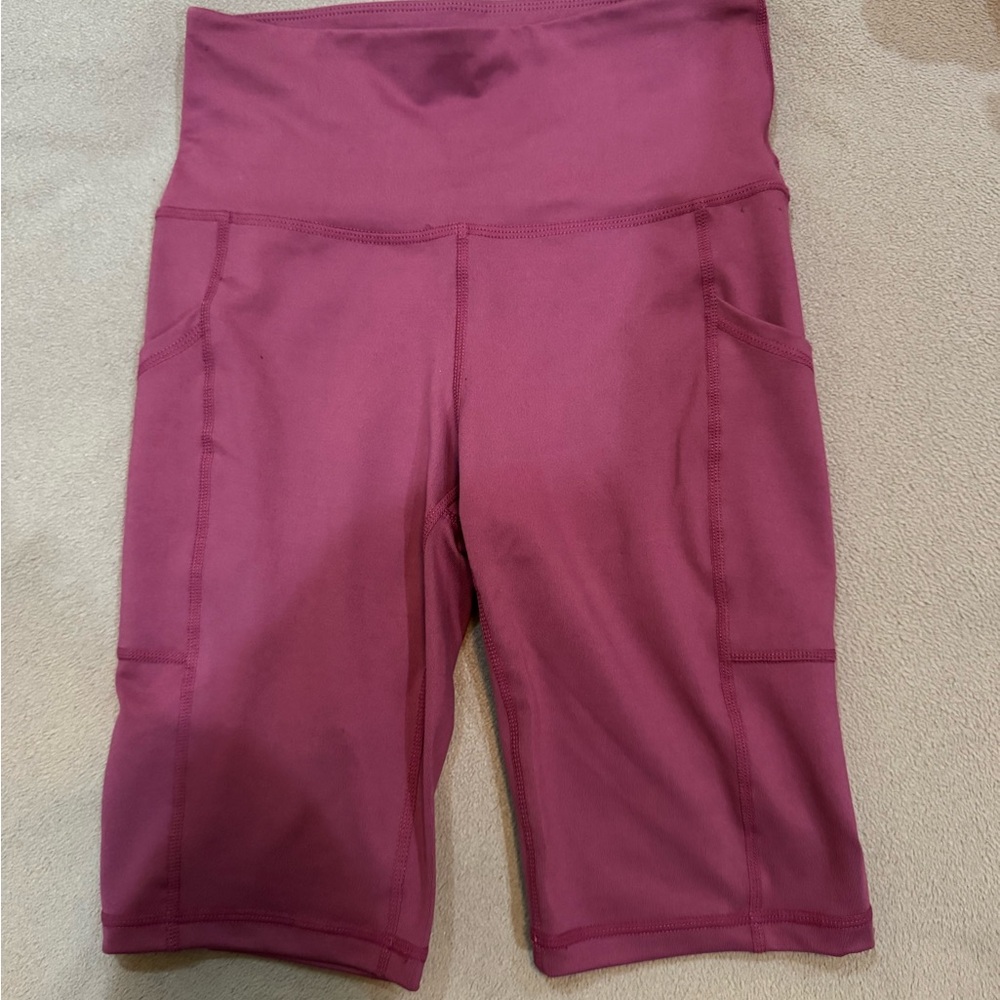 Ideology Women's High-Waisted Magenta Bike Shorts